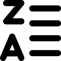 List Z To A Arrangement Icon from Micro Line Set