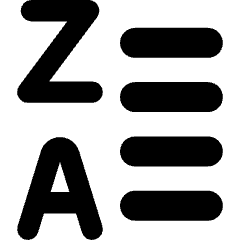 List Z To A Icon from Core Remix Set