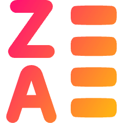 List Z To A Icon from Plump Gradient Set