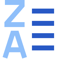 List Z To A Icon from Sharp Flat Set