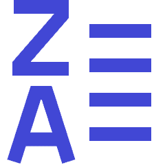 List Z To A Icon from Sharp Duo Set