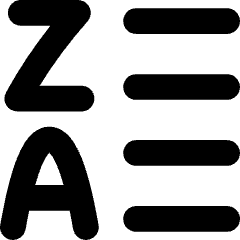 List Z To A Icon from Flex Solid Set