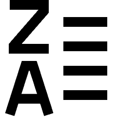 List Z To A Icon from Sharp Line Set