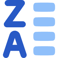 List Z To A Icon from Plump Flat Set
