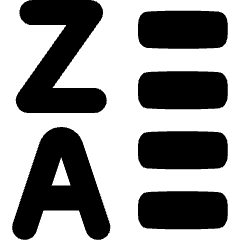 List Z To A Icon from Plump Solid Set