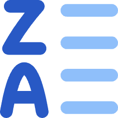 List Z To A Icon from Flex Flat Set