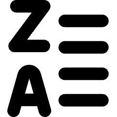 List Z To A Icon from Core Solid Set