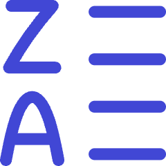 List Z To A Icon from Flex Duo Set