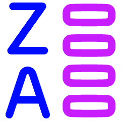 List Z To A Icon from Plump Neon Set