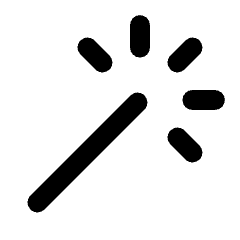 Magic Wand Fill Icon from Rounded Fill - Streamline Material Set