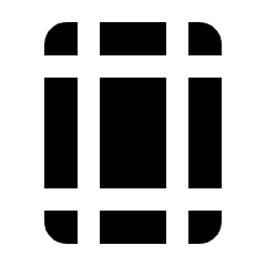 Margins Fill Icon from Rounded Fill - Streamline Material Set