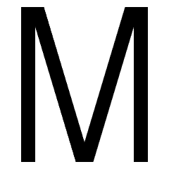 Monospace Font Icon from Sharp Line Set