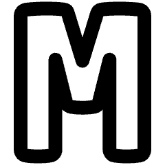 Monospace Font Icon from Plump Remix Set