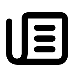 Newsletter Icon from Rounded Line - Streamline Material Set
