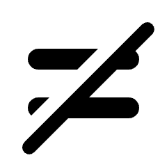 Not Equal Icon from Rounded Line - Streamline Material Set