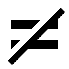 Not Equal Icon from Outlined Line - Streamline Material Set