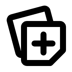 Note Stack Add Icon from Rounded Line - Streamline Material Set