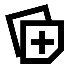 Note Stack Add Icon from Sharp Line - Streamline Material Set