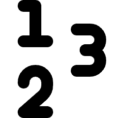 Number Icon from Micro Line Set