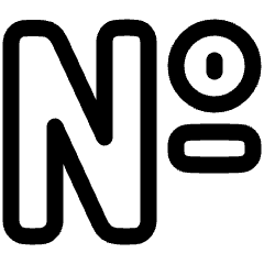 Number Sign Icon from Plump Line Set