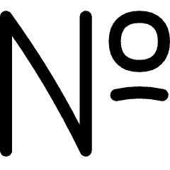 Number Sign Icon from Flex Line Set