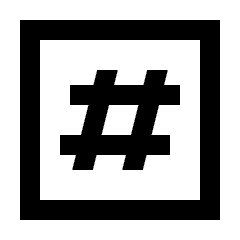 Numbers Square Icon from Sharp Line - Streamline Material Set