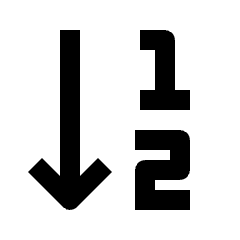 Order Ascending Numbers Icon from Outlined Line - Material Pro Set