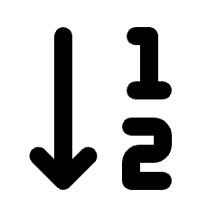Order Ascending Numbers Fill Icon from Rounded Fill - Streamline Material Set