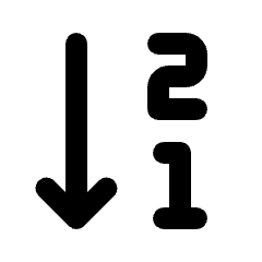 Order Descending Numbers Icon from Rounded Line - Streamline Material Set