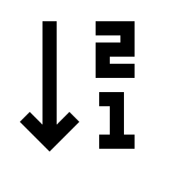 Order Descending Numbers Icon from Sharp Line - Streamline Material Set