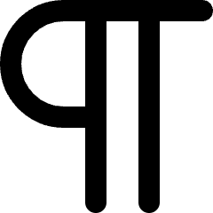 Paragraph Icon from Micro Line Set