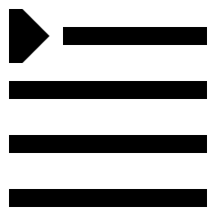 Paragraph Indent First Line Icon from Sharp Solid Set