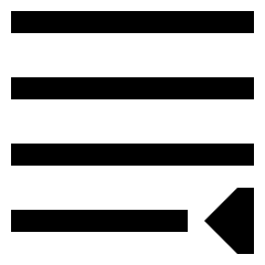 Paragraph Indent Last Line Icon from Sharp Solid Set