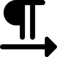 Paragraph Left To Right Icon from Core Remix Set