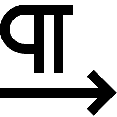 Paragraph Left To Right Icon from Sharp Line Set