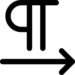 Paragraph Left To Right Icon from Core Line Set