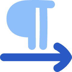 Paragraph Left To Right Icon from Flex Flat Set