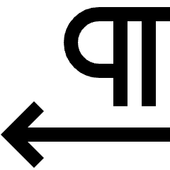 Paragraph Right To Left Icon from Sharp Line Set