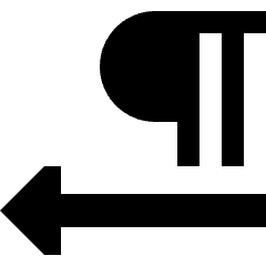 Paragraph Right To Left Icon from Sharp Solid Set