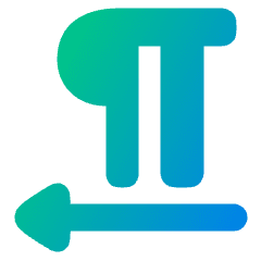 Paragraph Right To Left Icon from Plump Gradient Set