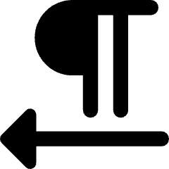 Paragraph Right To Left Icon from Core Remix Set