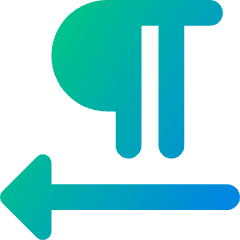 Paragraph Right To Left Icon from Core Gradient Set