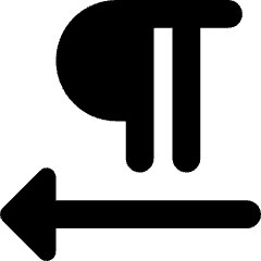 Paragraph Right To Left Icon from Core Solid Set