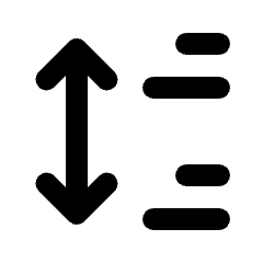 Paragraph Spacing Icon from Rounded Line - Material Pro Set
