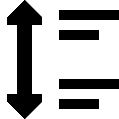 Paragraph Spacing Icon from Sharp Solid Set
