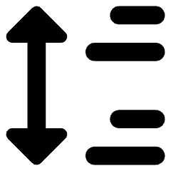 Paragraph Spacing Icon from Core Solid Set
