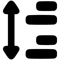 Paragraph Spacing Icon from Plump Solid Set