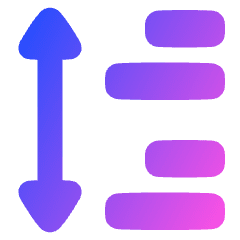 Paragraph Spacing Icon from Plump Gradient Set