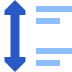 Paragraph Spacing Icon from Sharp Flat Set