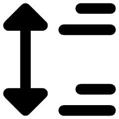 Paragraph Spacing Icon from Core Remix Set